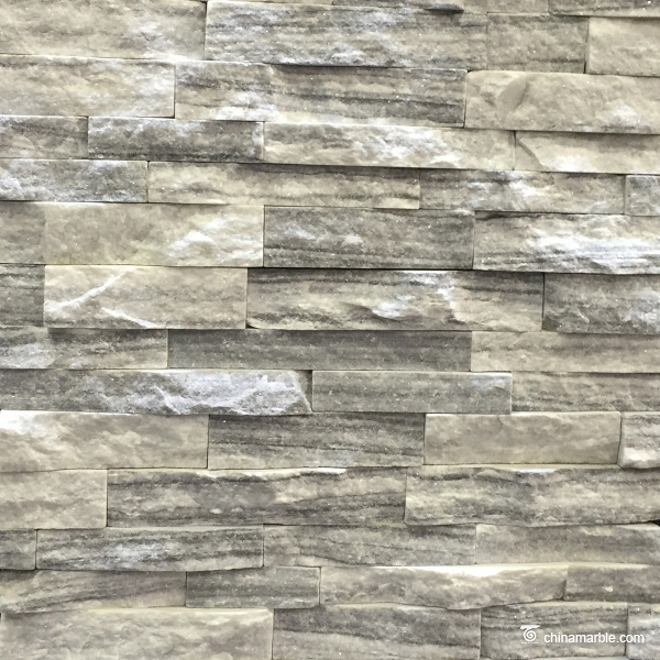 Cloudy Grey Marble Culture Stone, Ledge Panel