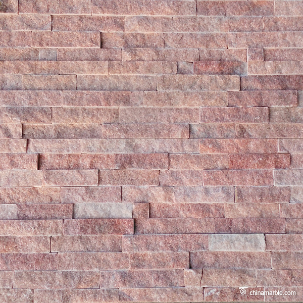 Pink Peach Quartzite Stone wall Cladding