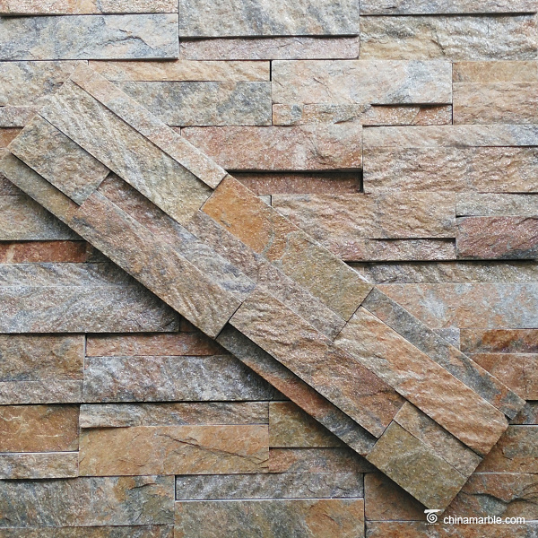 Rust Quartzite Stacked Ledge Stone