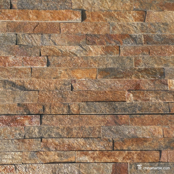 Rust Quartzite Cultured Stone, Ledge Panel