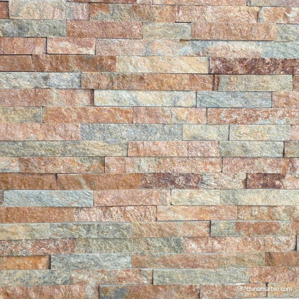 Light Rust Grey Quartzite Mini Panel Cultured Stone, Ledge Panel