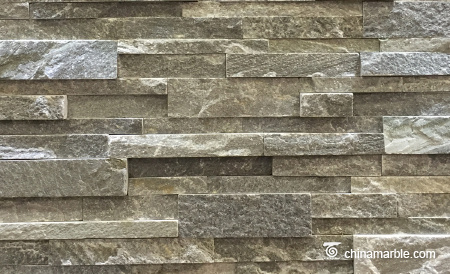Dark Grey Quartzite Cultured Stone, Ledge Panel