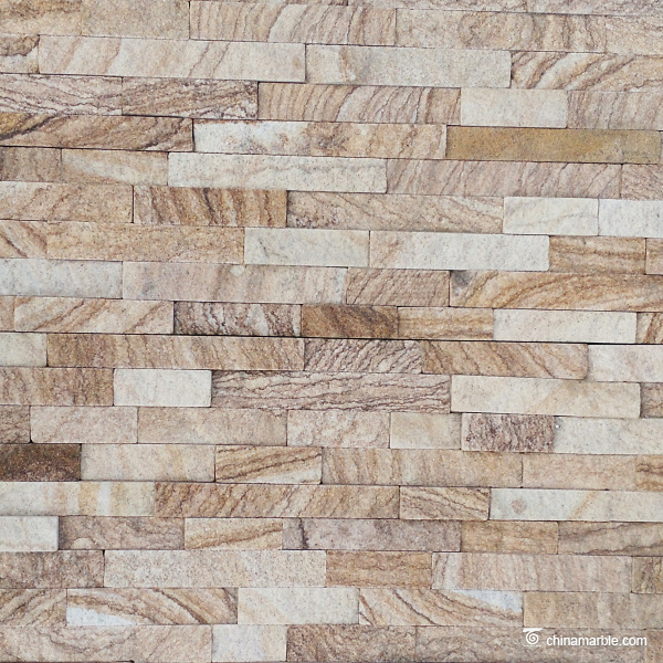 Yellow Sandstone Stacked Wall Stone