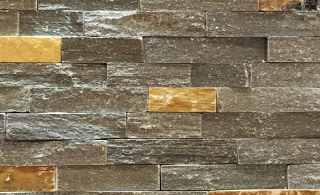 Dark Grey with Rust Slate Rock Face Stacked Stone