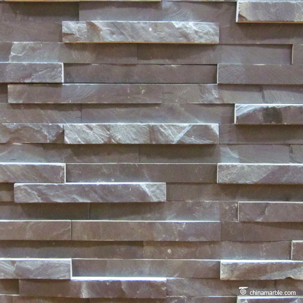 Black Slate 3D Exterior Natural Stone Exterior Wall Cladding/Cheap Stacked Stone/Ledge Stone