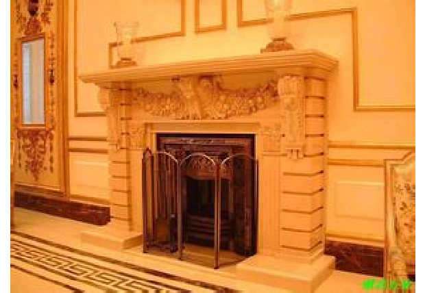 European artistic marble fireplace