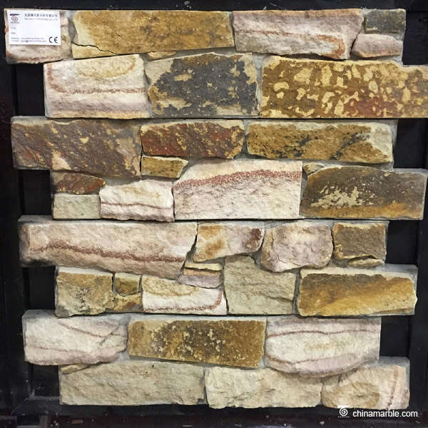 Yellow Sandstone Meshed Back Cultured Wallstone