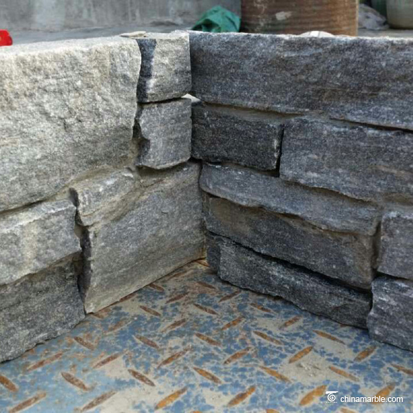 Inner Quartzite Cultured Wall Stone Corner & Cement Ledgestone Wall Corner