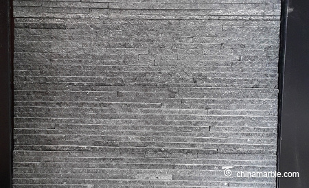 P018 Black Slate Veneer Panel Stone Cladding Culture Stone Wall