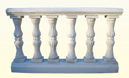 Carved marble baluster