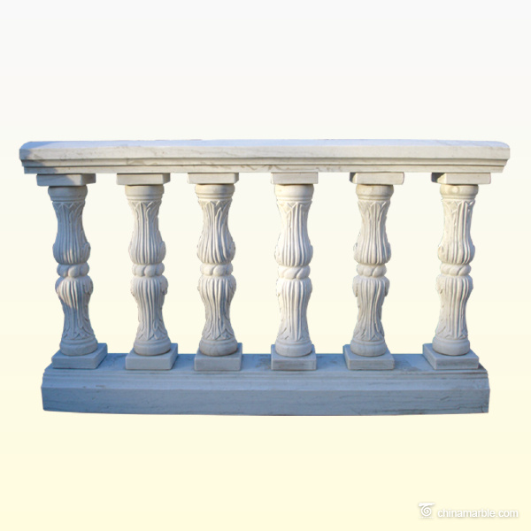 Carved marble baluster