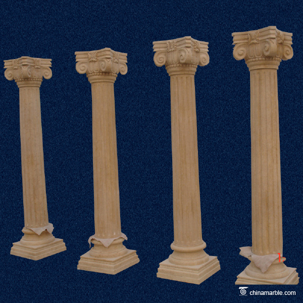 The Roman cream Marble column