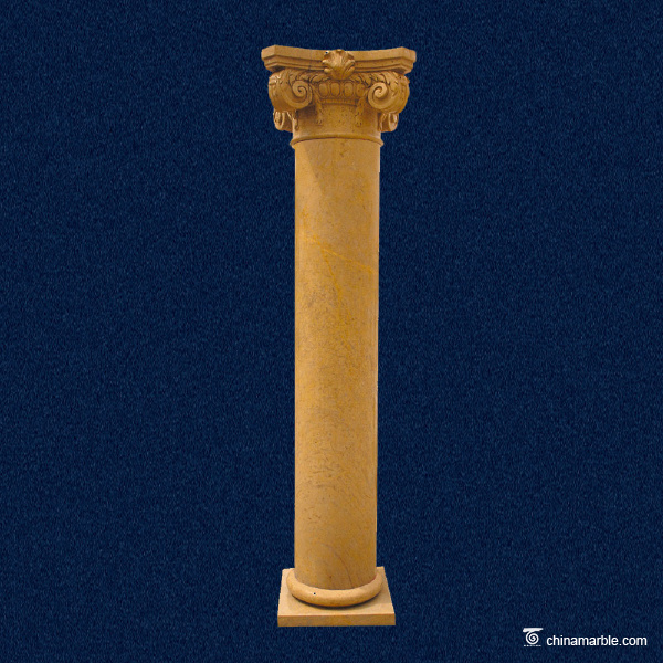 Yellow marble column