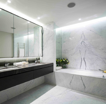 Application of white marble in Hotel