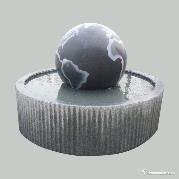 water fountain floating/black marble fountain with rolling ball