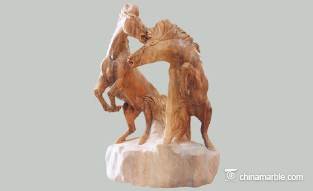 marble horse sculpture/landscape sculpture  life size