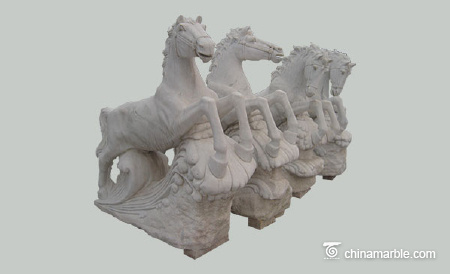 White Marble Horses
