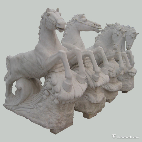White Marble Horses