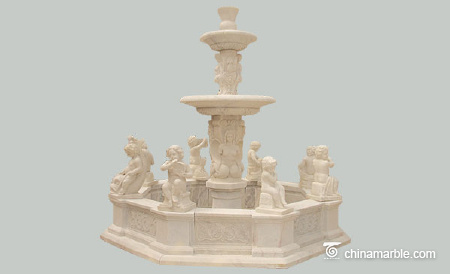 The 8 cherubs marble fountain