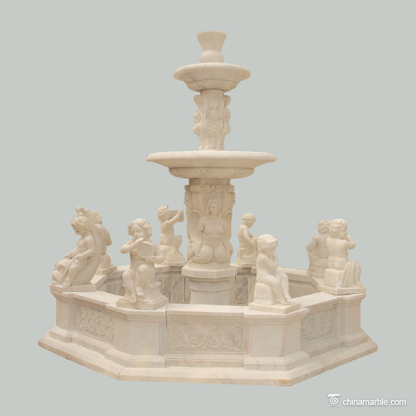 The 8 cherubs marble fountain