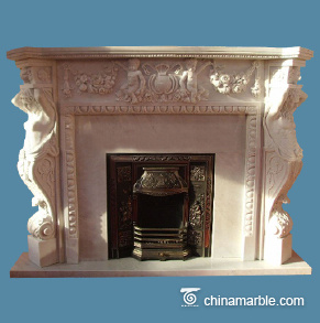 Statues Carved Mantel