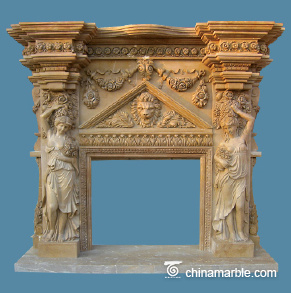 Large Marble Fireplace