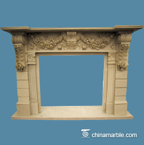 Marble carved mantel