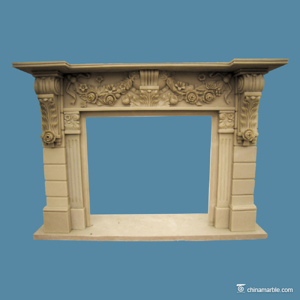 Marble carved mantel
