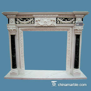 Multicolor Marble Fireplace