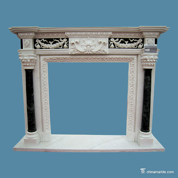 Multicolor Marble Fireplace