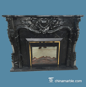 Marble carved fireplace