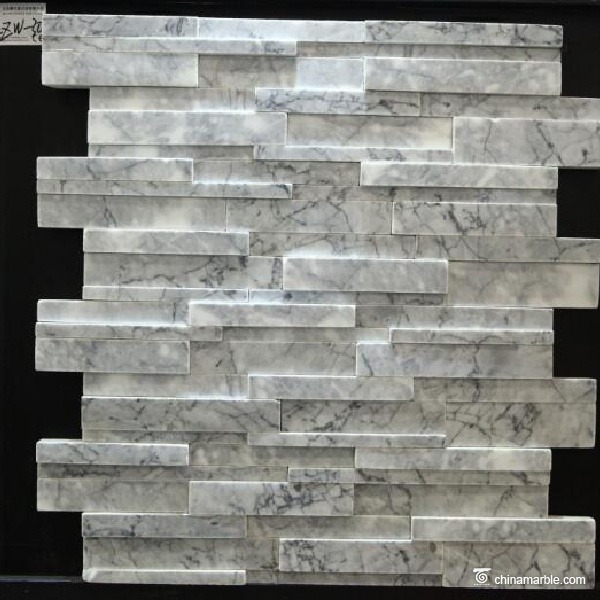White Marble Stone Wall Cladding Flat Face