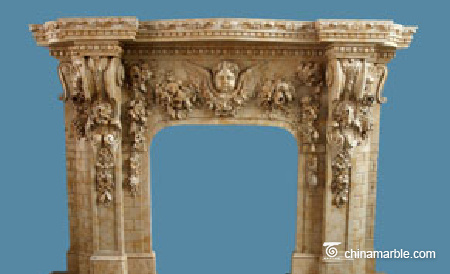 Carved Marble Fireplace