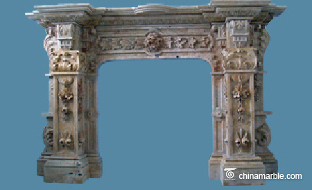 Large Carving Fireplace