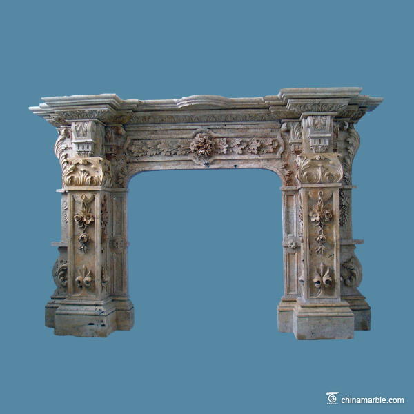 Large Carving Fireplace