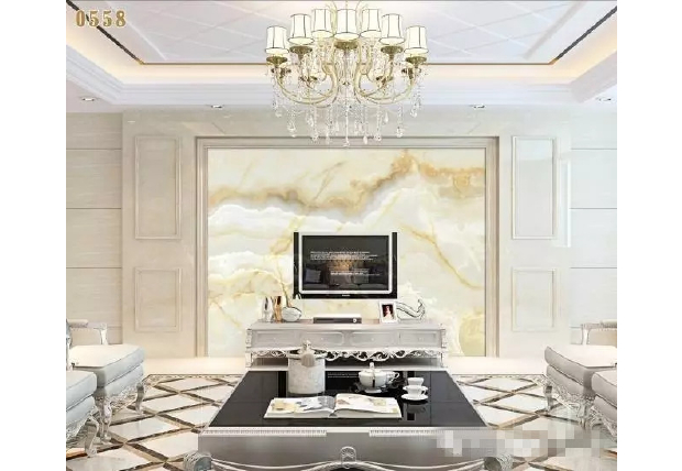 Marble decoration effect with pictures
