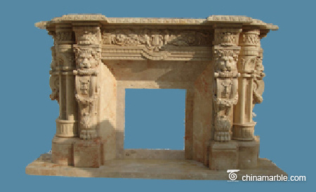 Carved Stone Mantel