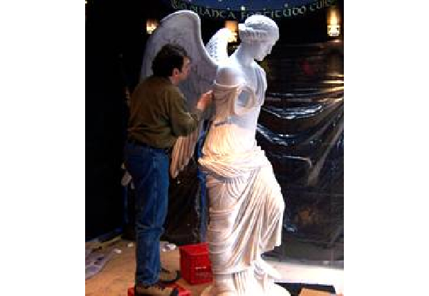 Marble Carving and installation of a monumental classical marble sculpture