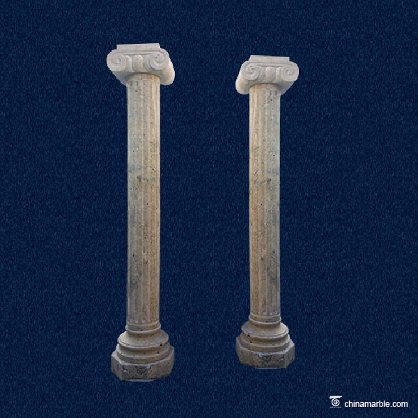 round marble columns/marble hollow pillars/marble house pillars designs