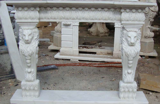 Statue Carved Fireplace-Interpretation of the real fire fireplace