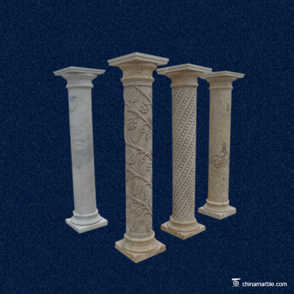 stone flower pots pillar/stone pillar fence/decorative pillars for balcony