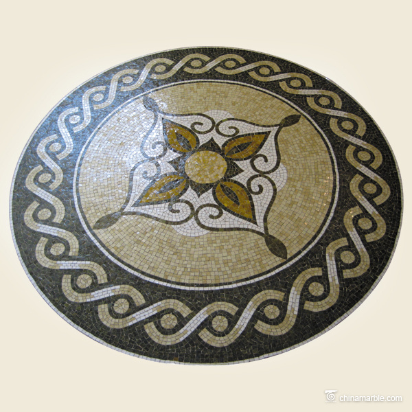 Round Floor Mosaic Medallion/Cheap Marble Mosaic Floor Medallion from China