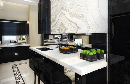 Nature stone tile-Kitchen decorated with Nature stone tile atmospheric grade