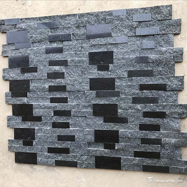 Natural Black Granite Wall Stone Cladding Ledge Stone