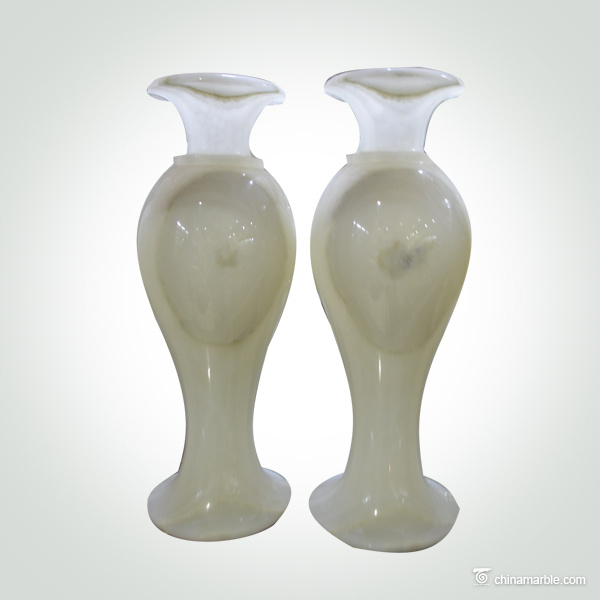 Jade vase living room decoration office decoration jade carving decoration can be customized