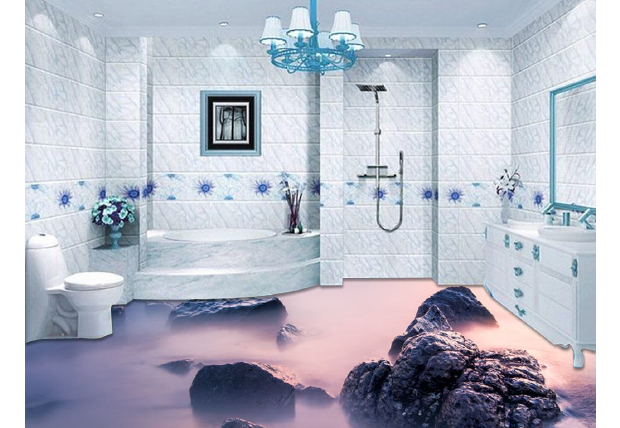 Sea style theme bathroom