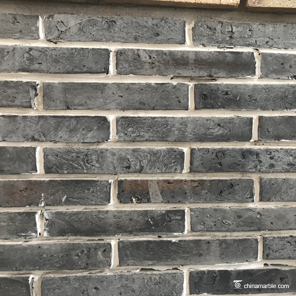 Old Reclaimed Bricks Sawn Cut Surface with Dark Grey Color