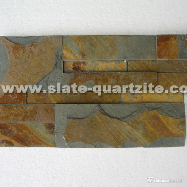 S1120 Flat Surface Cultural Stone Good Rusty Slate Panels Slate Wall Stone 35x18cm/S shape