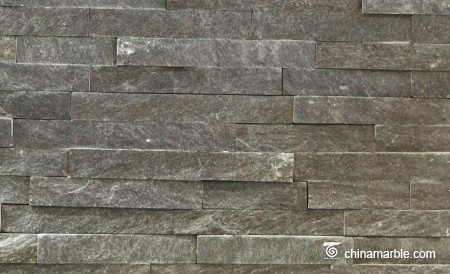 Pure Black Quartzite Ledge Stone, China Stacked Wall Stone Cladding
