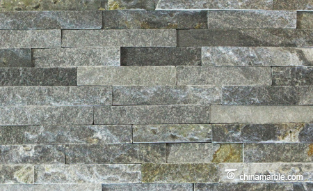 Blue Quartzite Ledge Stone Panels with Flat Face, China Wall Stone Cladding